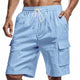 Men's Casual Solid Color Elastic Work Shorts