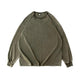 Men's Cotton Washed Distressed Long-sleeved T-shirt