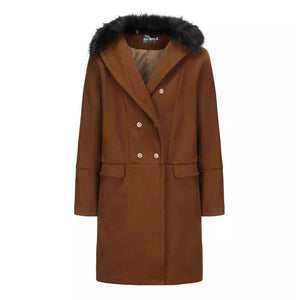 Men's Winter Fur Collar Mid-length Coat
