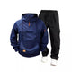 Men's Casual Solid Color Hooded Sweatshirt And Pants Set