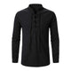 Men's Cotton And Linen Lace-up Casual Long-sleeved Shirt
