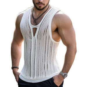Men's Comfortable Summer Basics Classic Knit Tank Top