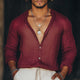 Men's Simple Solid Color Long Sleeve Shirt