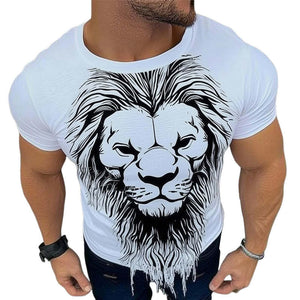 Men's Summer Fashion Tiger Print Short Sleeve T-Shirt