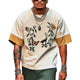 Men's Printed Round Neck Short Sleeve T-Shirt