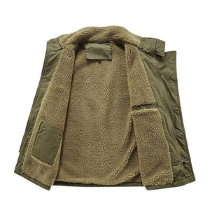 Men's Retro Casual Hunting Suits Plus Velvet Single Breasted Vest