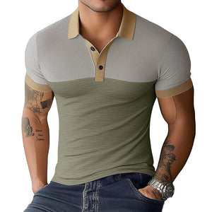 Men's Summer Comfort Knitted Polo Neck T-Shirt