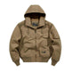 Men's Casual Cotton Loose Hooded Zipper Bomber Jacket