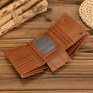 Men's Vintage Trifold Casual Genuine Leather Wallet