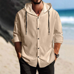 Men's Solid Color Casual Long Sleeve Hoodie