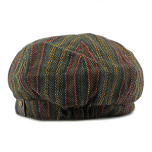 Men's Vintage Bohemian Striped Newsboy Hat