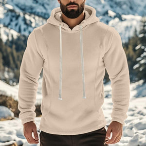 Men's Casual Outdoor Polar Fleece Long Sleeve Pullover Hoodie