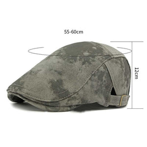 Men's British Retro Tie-dye Beret Hat