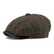 Men's Vintage Bohemian Striped Newsboy Hat