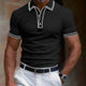 Men's Casual Lapel Slim Fit Short Sleeve Polo Shirt