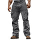 Men's Solid Color Corduroy Multi-Pocket Cargo Straight Pants