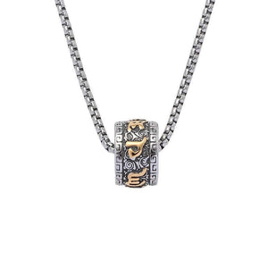 Retro Leisure Cloud Cylindrical Necklace