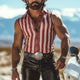 Men's Retro Slim Fit Vertical Striped Tank Top