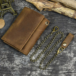 Men's Vintage Trifold Casual Genuine Leather Wallet