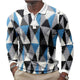 Men's Casual 3D Printed Lapel POLO Shirt