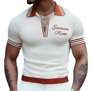 Men's Summer Fashion Polo Neck Slim Fit T-Shirt