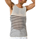 Men's Casual Round Neck Hollow Stripe Knitted Tank Top