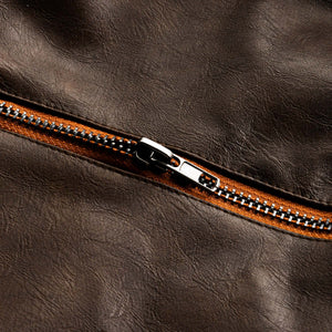 Men's Vintage Zipper Leather Jacket