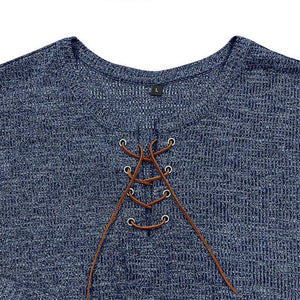 Men's Crew Neck Tie Long Sleeve Outdoor Henley T-Shirt