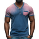 Men's Spring Fashion Casual Slim Gradient Printed Short Sleeve Shirt