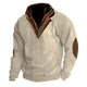 Men's Colorblock Stitching Collar Lapel Sweatshirt