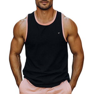 Men's Cool Skin-friendly Black Cotton Tank Top