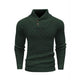 Men's Casual Jacquard Knit Lapel Sweater