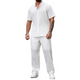 Men's Spring Summer Fashion Casual Cool Short Sleeve Shirt Style Long Set