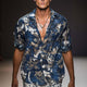 Men's Spring Linen Printed Short Sleeve Shirt