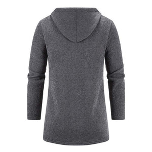 Men's Fleece Chenille Solid Color Knitted Cardigan