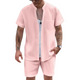Men's Casual Resort Short Sleeve Shorts Two-piece Set