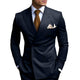 Men's Solid Color Double Breasted Blazer