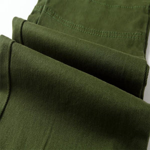 Men's Zipper Decor Multi-pocket Slim Jeans