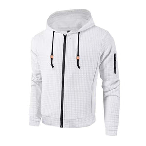 Men's Waffle Sport Hooded Jacket