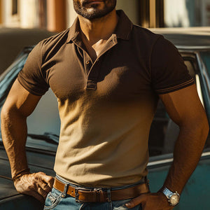 Men's Stylish And Comfortable Short-Sleeved Polo Shirt