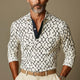 Men's Business Casual Slim Fit Long Sleeve Polo Shirt
