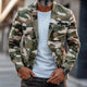 Men's Retro Camouflage Notch Lapel Single Breasted Casual Blazer