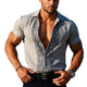 Men's Printed Lapel Short Sleeve Shirt