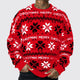 Men's Casual Christmas Jacquard Crew Neck Knit Sweater