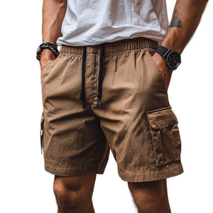 Men's Summer Cool Brown Casual Cargo Shorts