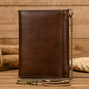 Men's Vintage Trifold Casual Genuine Leather Wallet