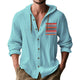 Men's Contrast Panel Cotton Long Sleeve Hoodie