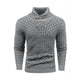Men's Casual Jacquard Knit Lapel Sweater
