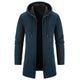 Men's Fleece Chenille Solid Color Knitted Cardigan