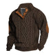 Men's Vintage Stand Collar Knitted Cable Sweater
